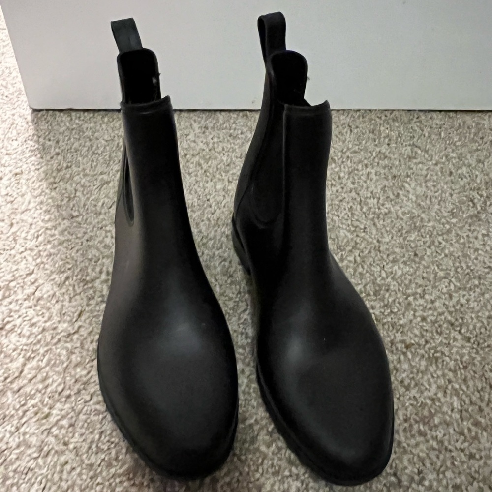 Black Ankle Rain Boots